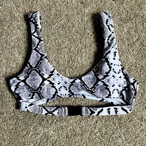 New snake print bikini top